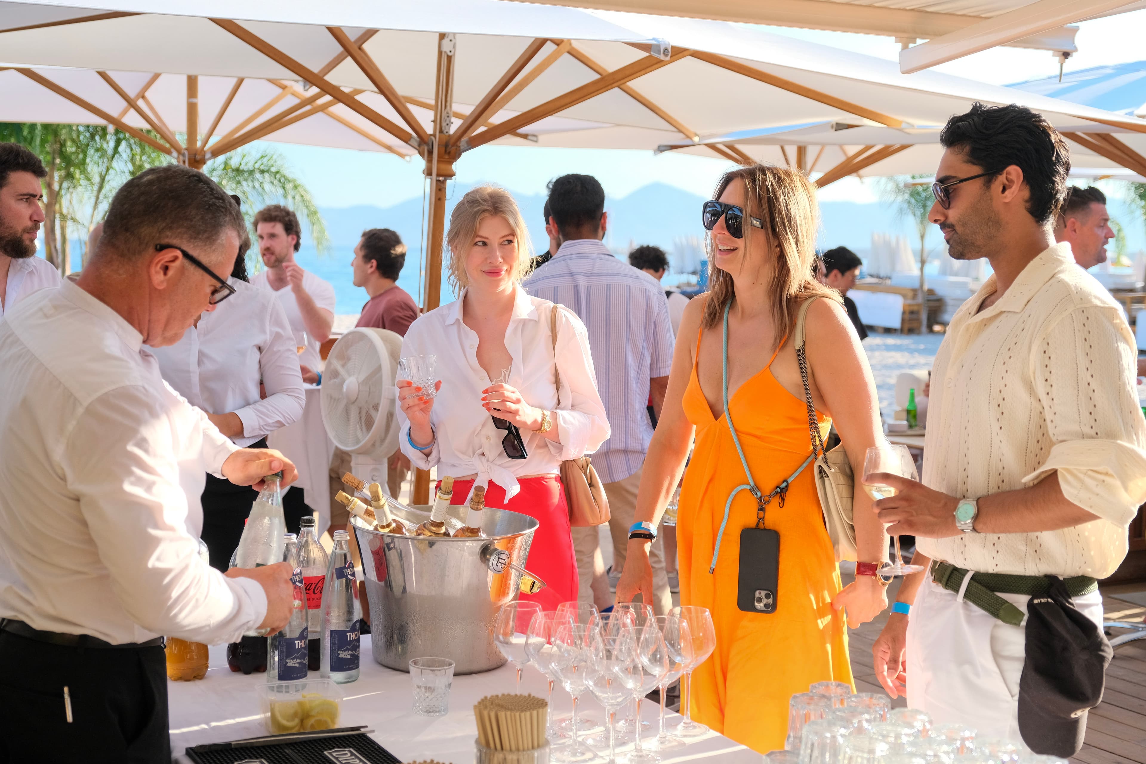 Guests at the bar, Sea Salt & Smart Contracts, Cannes